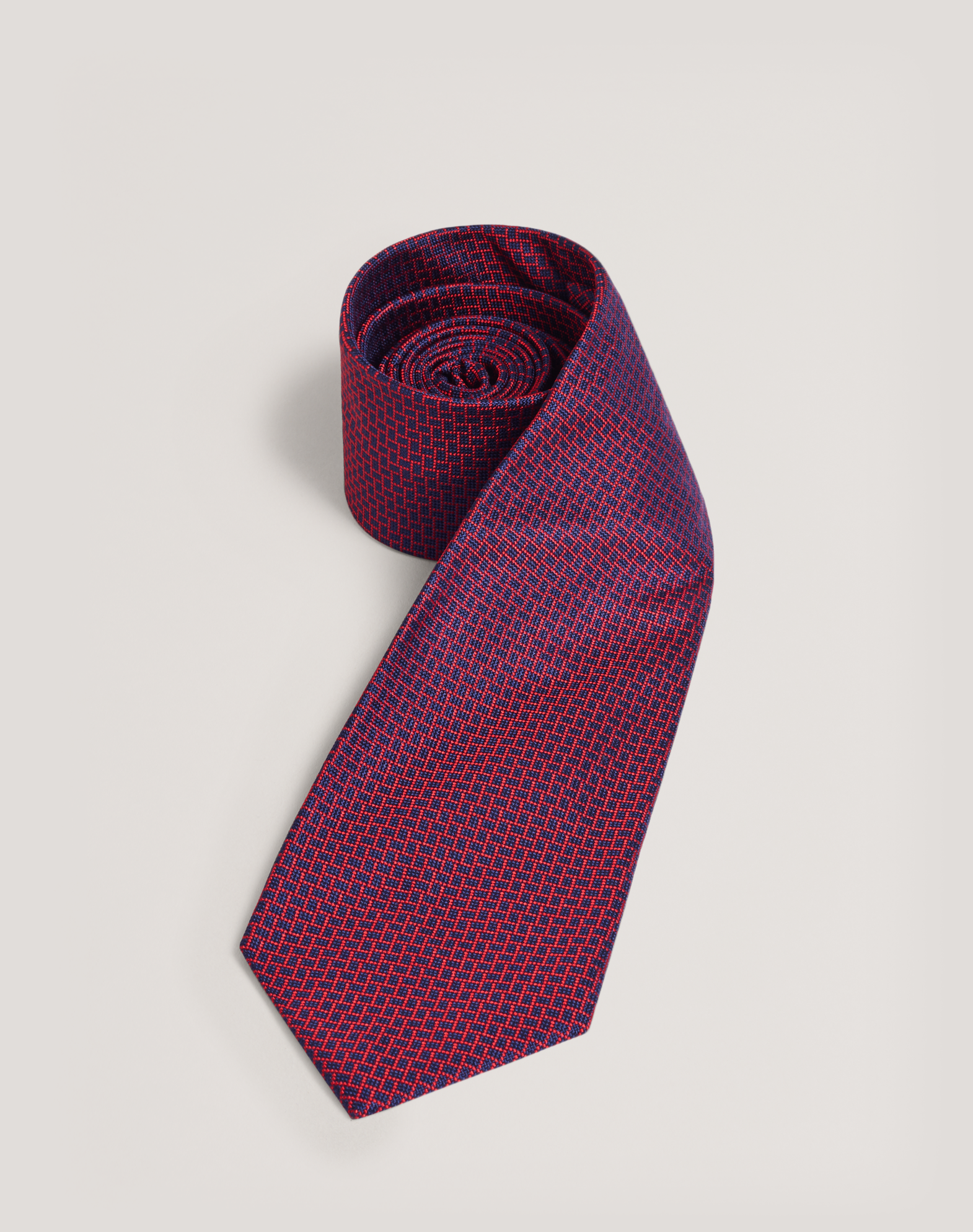 DUNHILL GEOMETRIC WOVEN TIE