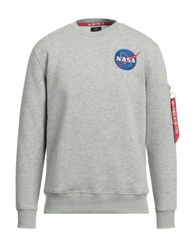 Man Sweatshirt Grey Size M Cotton, Polyester