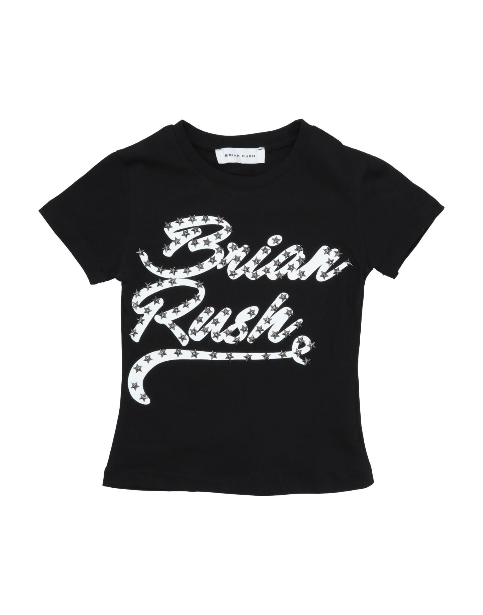 Brian Rush Kids' T-shirts In Black