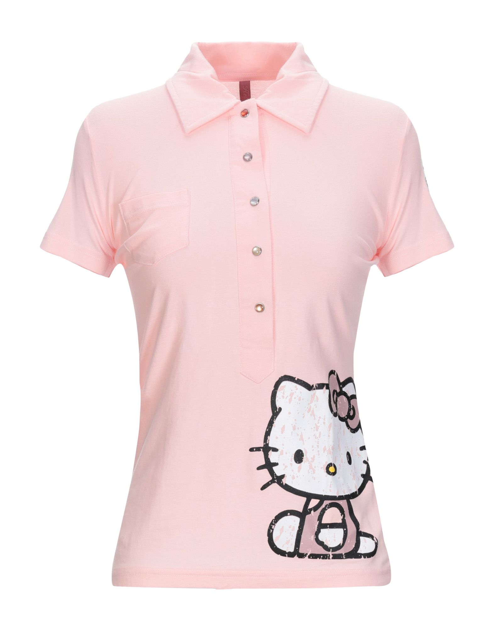 《送料無料》HELLO KITTY レディース ポロシャツ ピンク S コットン 100%