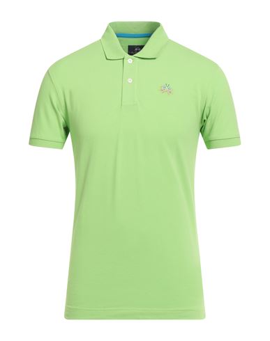 Man Polo shirt Grey Size L Cotton, Elastane