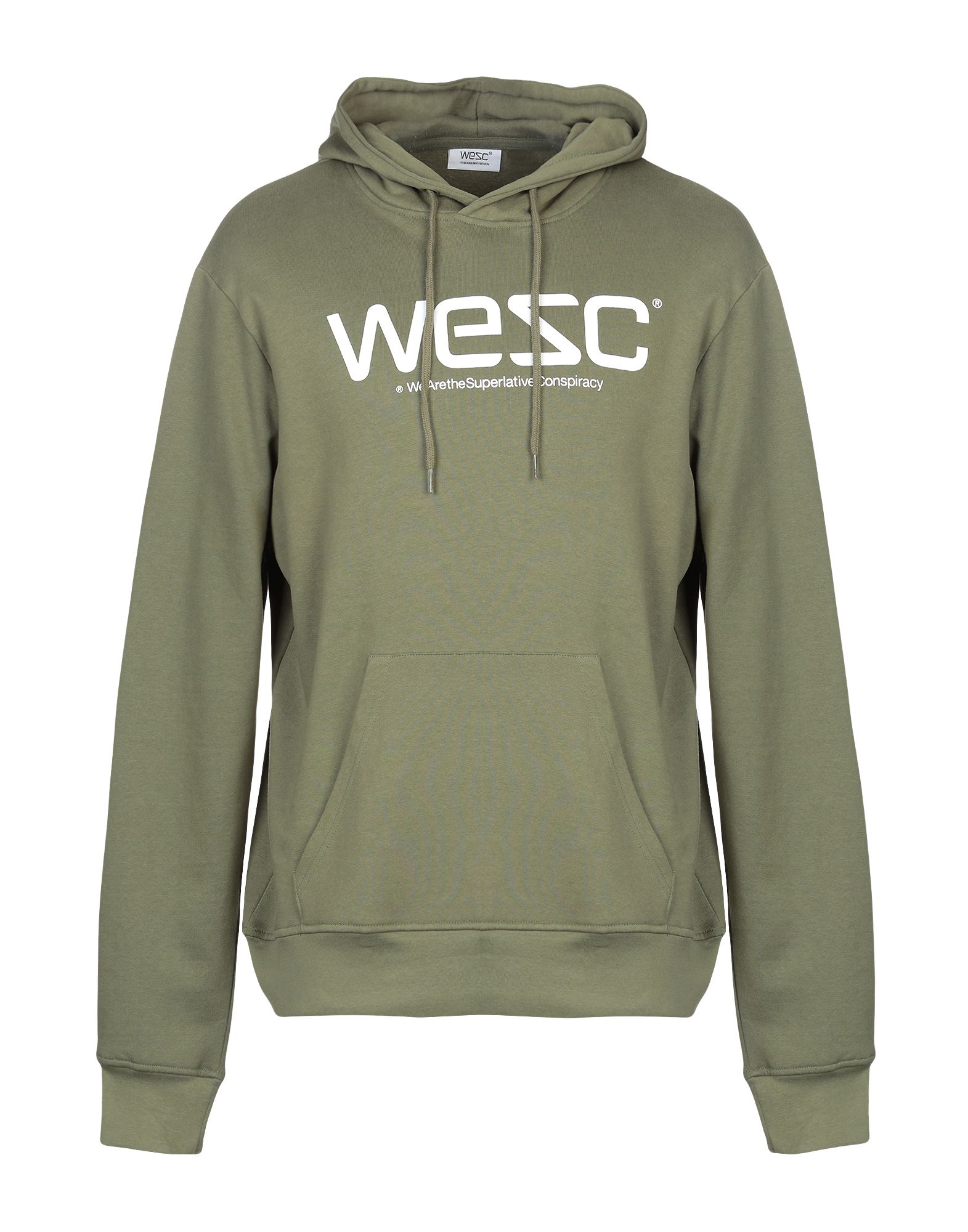 《期間限定 セール開催中》WESC メンズ スウェットシャツ ミリタリーグリーン XS コットン 100%