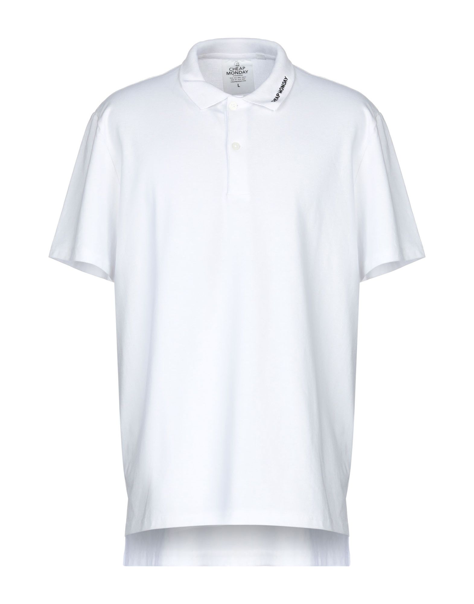 《送料無料》CHEAP MONDAY メンズ ポロシャツ ホワイト XS コットン 100%