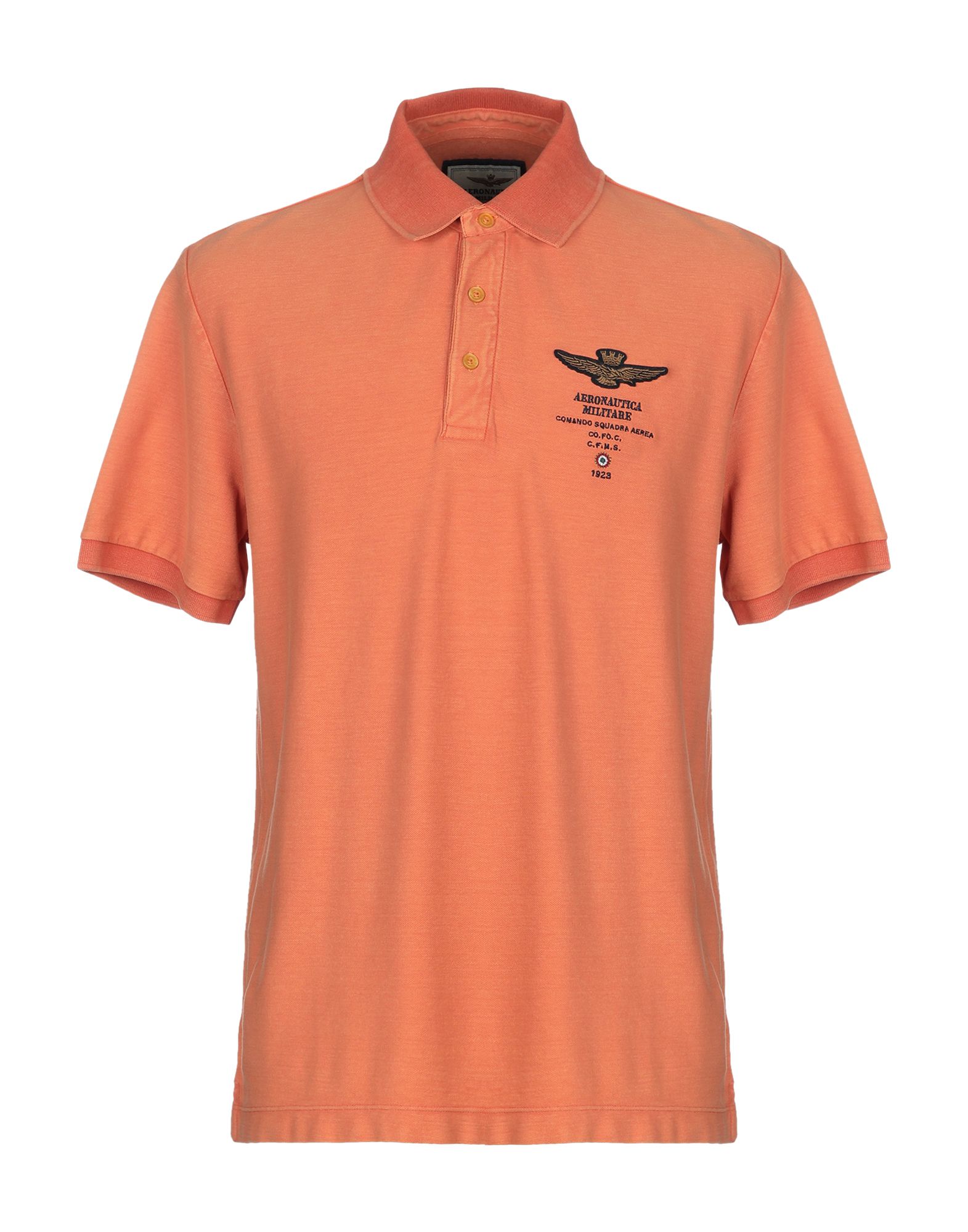《送料無料》AERONAUTICA MILITARE メンズ ポロシャツ オレンジ XL コットン 100%