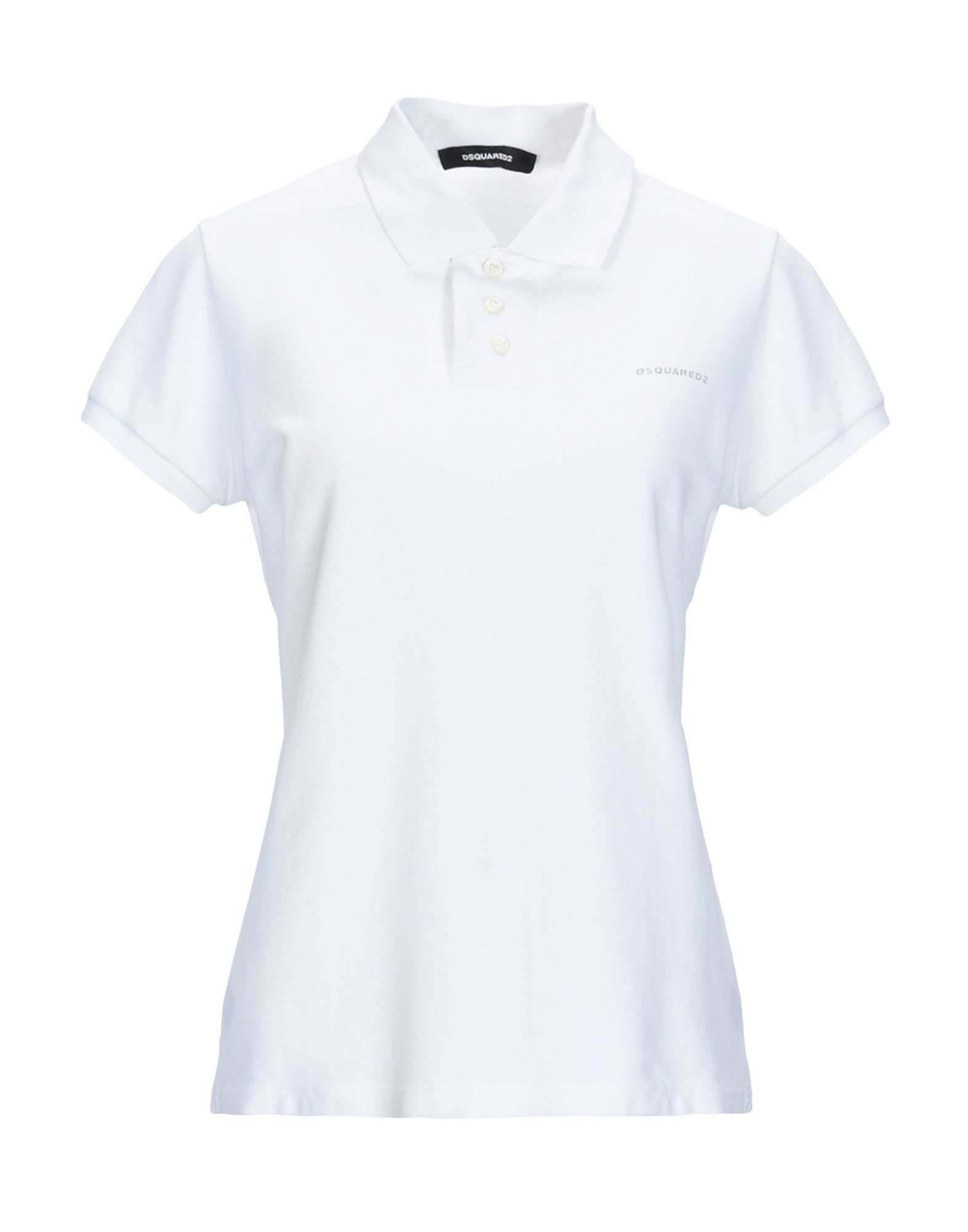 《送料無料》DSQUARED2 レディース ポロシャツ ホワイト 46 コットン 100%