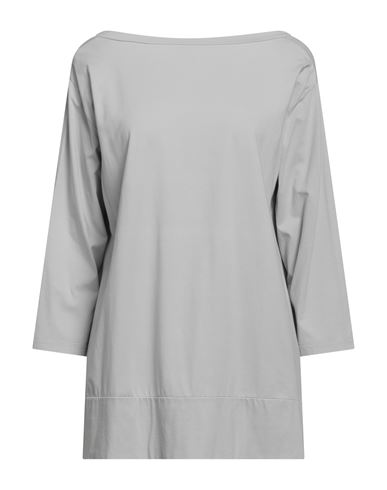 Rossopuro Woman T-shirt Grey Size L Cotton, Elastane