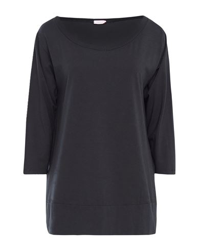 Rossopuro Woman T-shirt Black Size S Cotton, Elastane