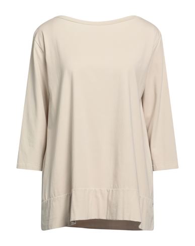 Rossopuro Woman Sweatshirt Beige Size L Cotton, Elastane In Beige