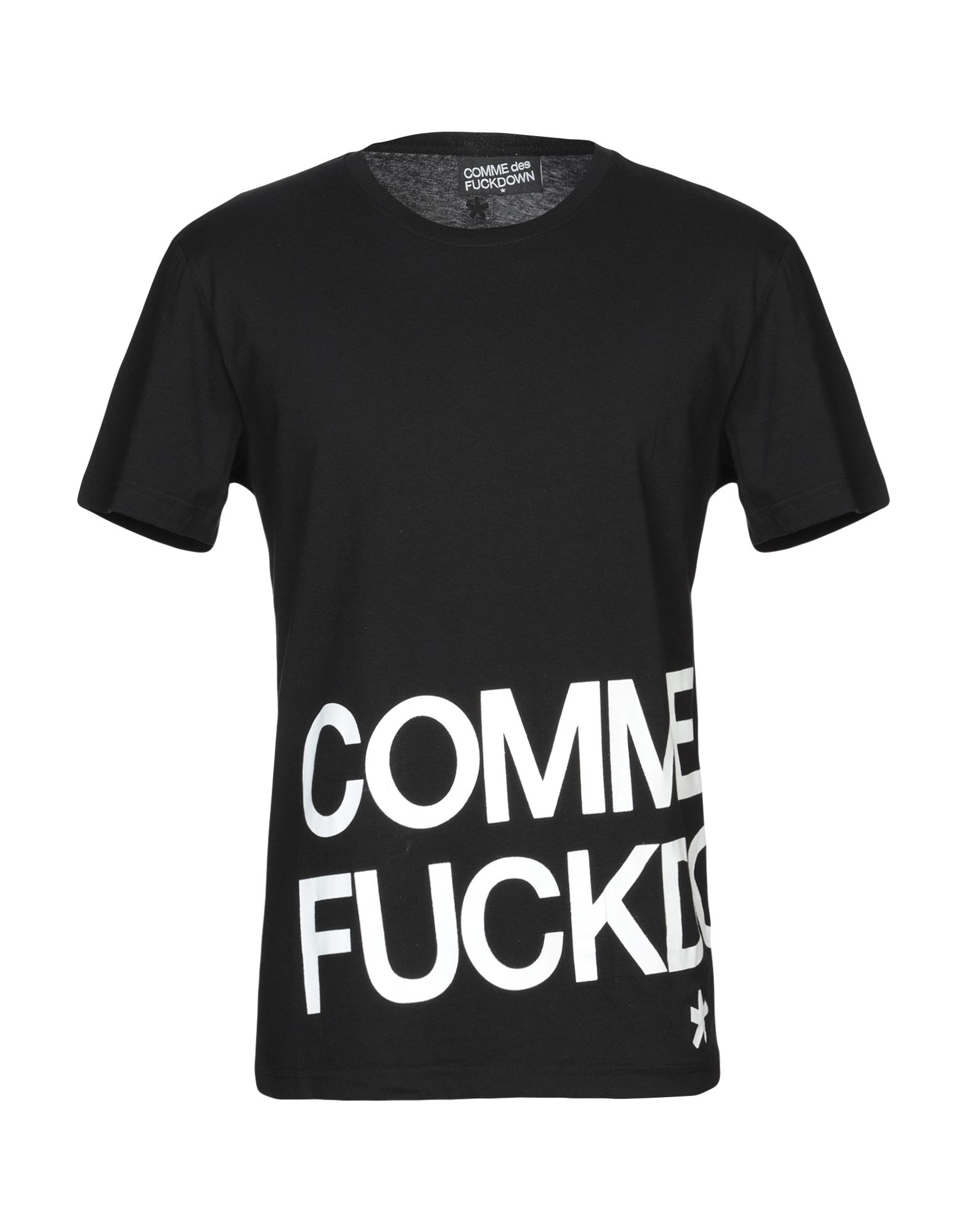 《送料無料》COMME DES FUCKDOWN メンズ T シャツ ブラック S コットン 100%