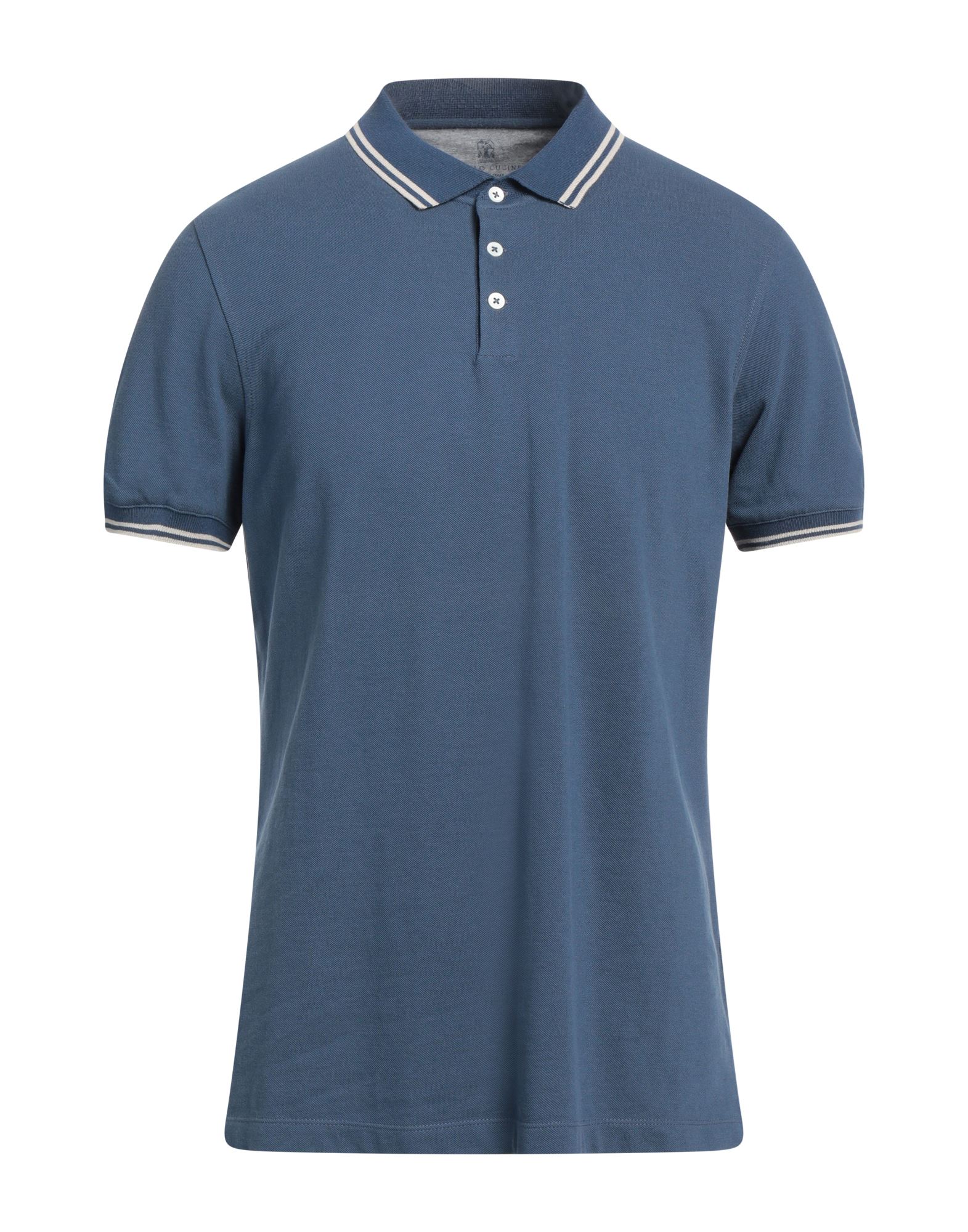 Brunello Cucinelli Polo Shirts In Slate Blue