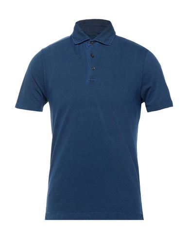 Man Polo shirt Blue Size 36 Cotton, Elastane