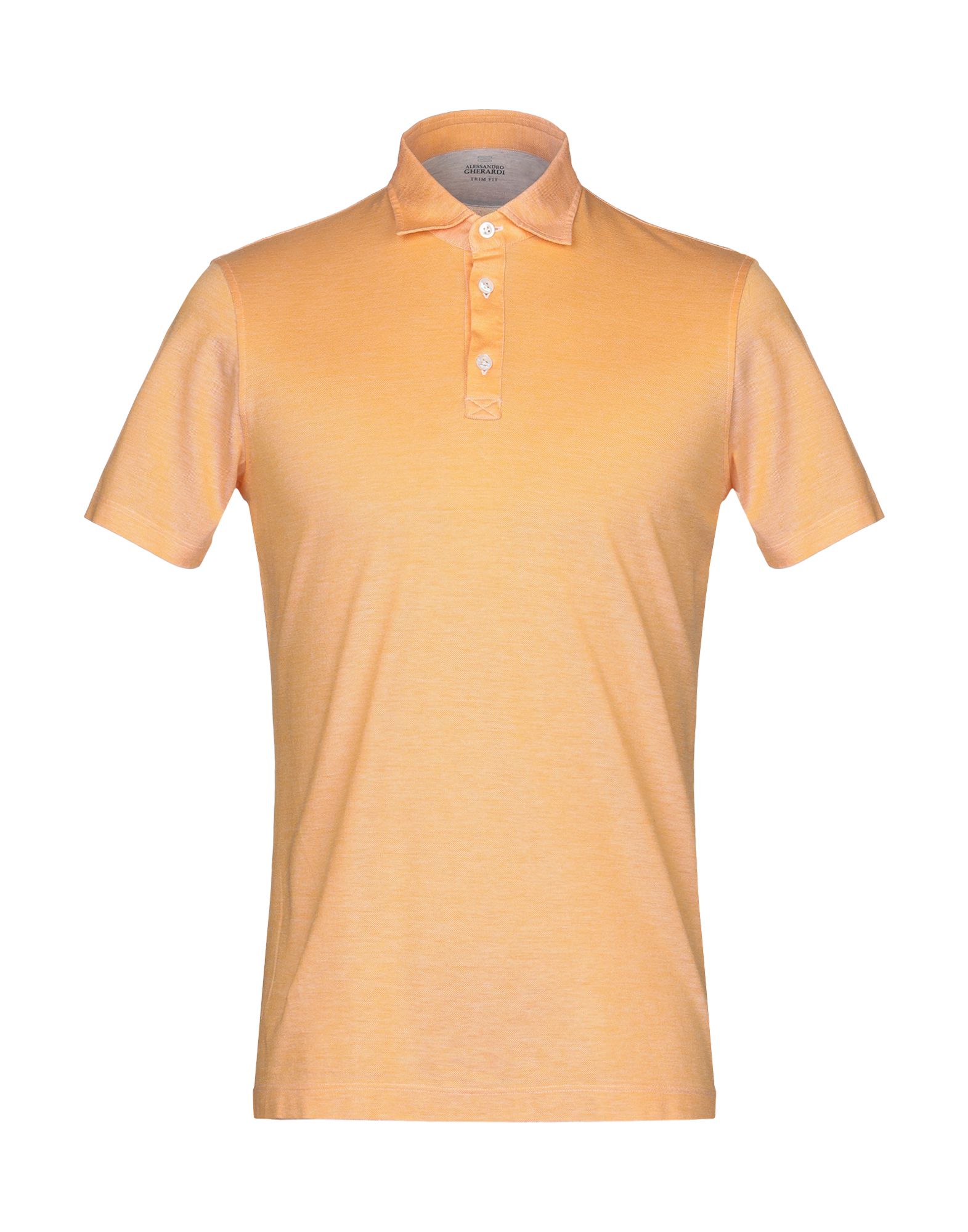 《送料無料》ALESSANDRO GHERARDI メンズ ポロシャツ オレンジ S コットン 100%