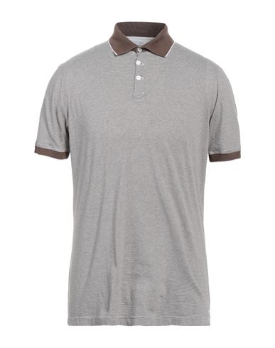 Alessandro Gherardi Man Polo Shirt Brown Size L Cotton