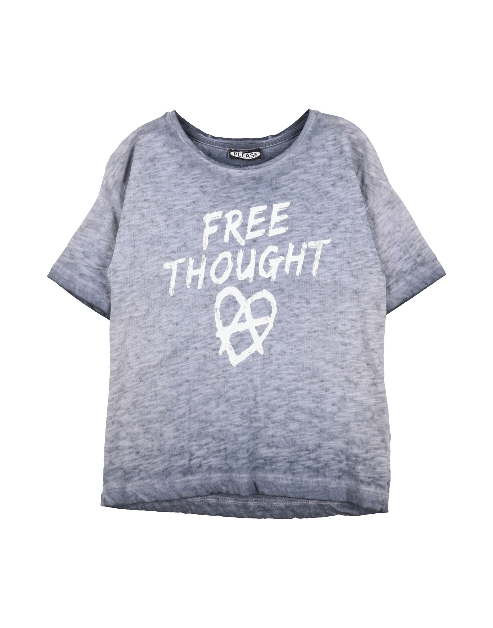 Shop Please Toddler Girl T-shirt Slate Blue Size 4 Cotton