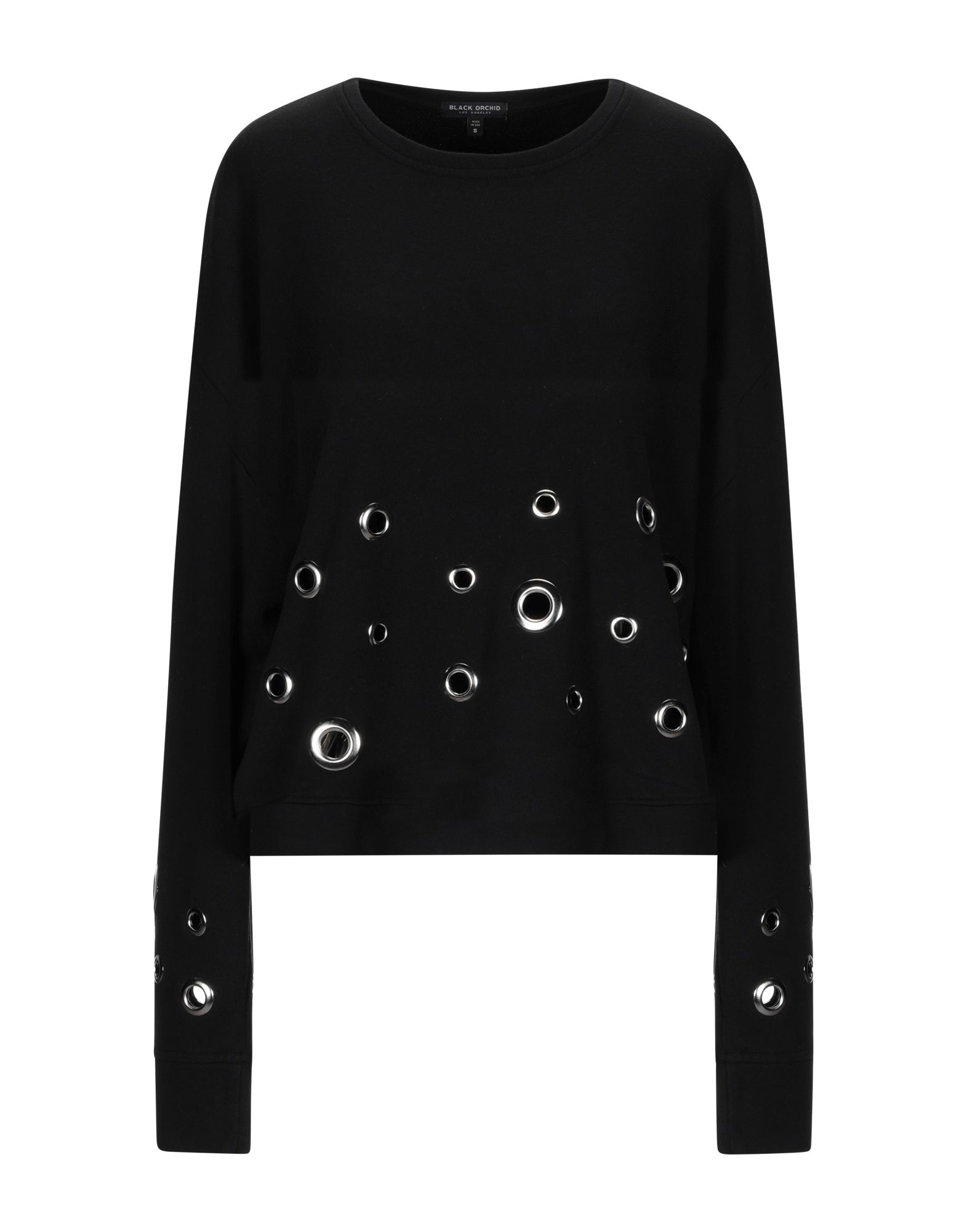 《送料無料》BLACK ORCHID レディース スウェットシャツ ブラック XS コットン 100%