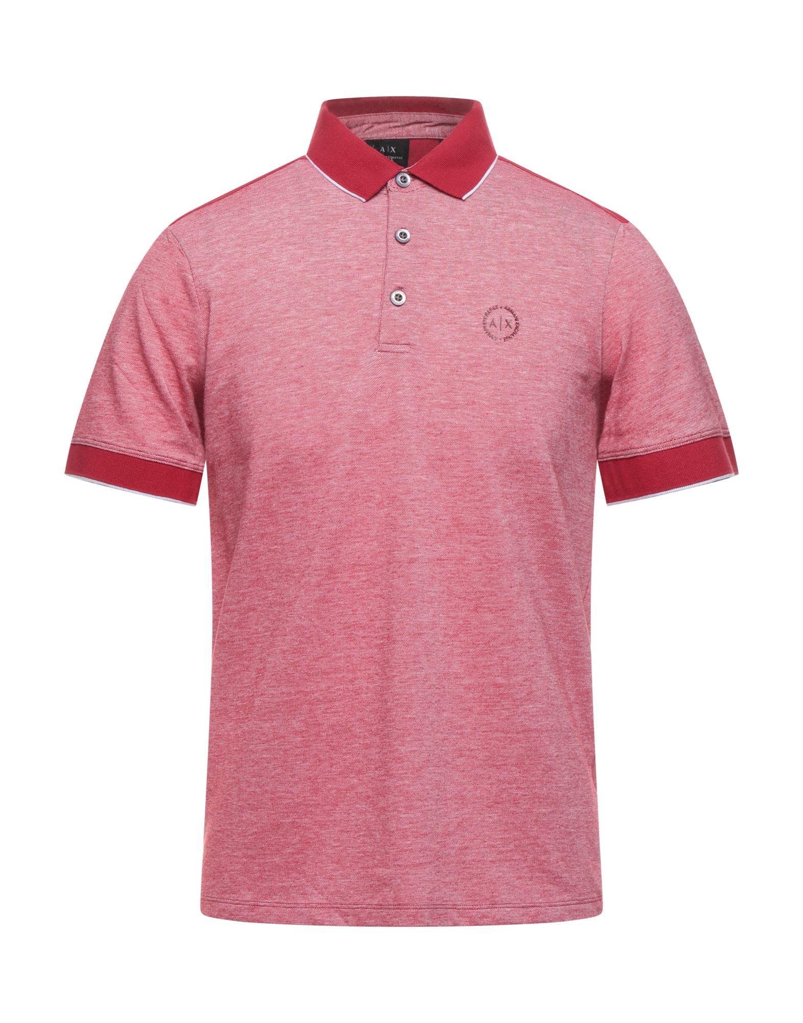Armani Exchange Polo Shirts In Red