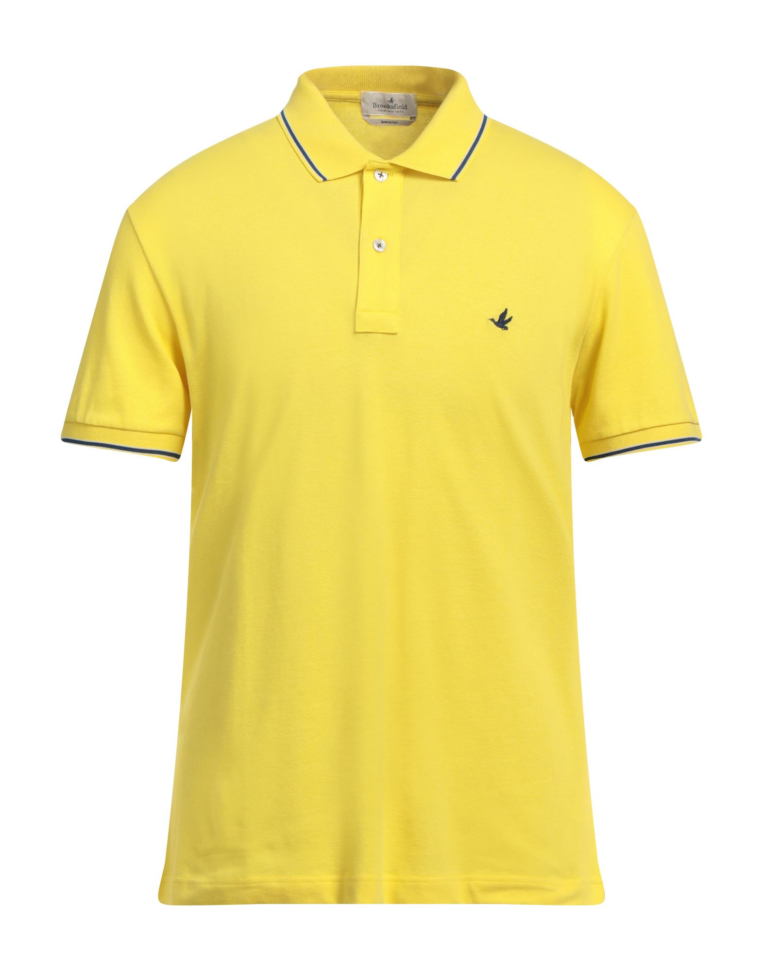Brooksfield Polo Shirts In Yellow