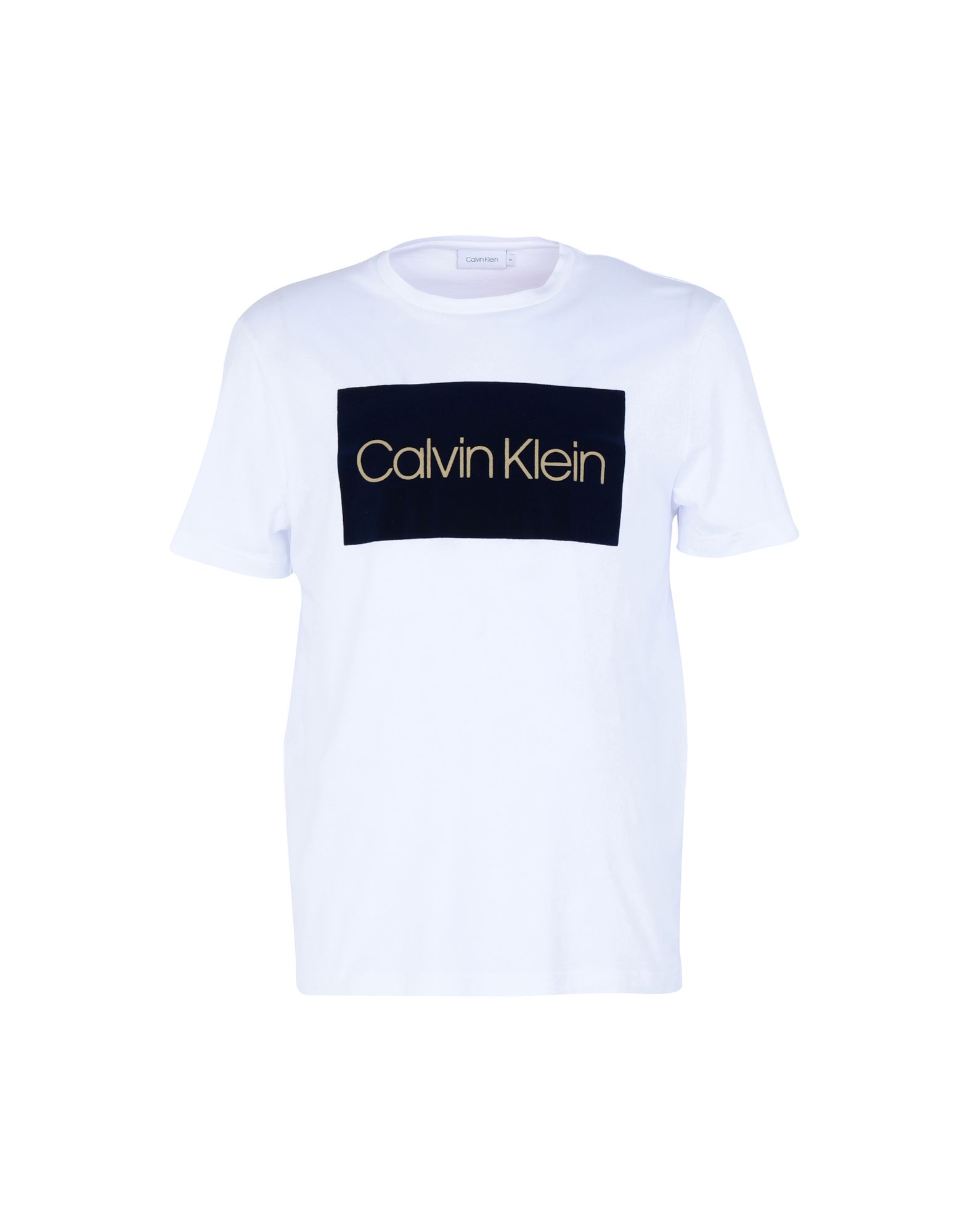 《送料無料》CALVIN KLEIN メンズ T シャツ ホワイト L コットン 100% COTTON ELEVATED LOGO T SHIRT