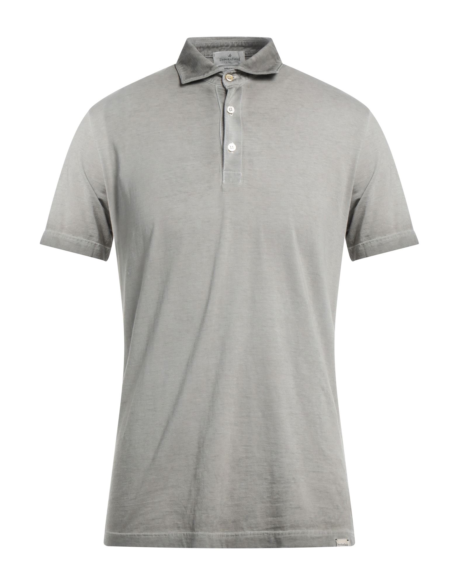 Brooksfield Polo Shirts In Grey