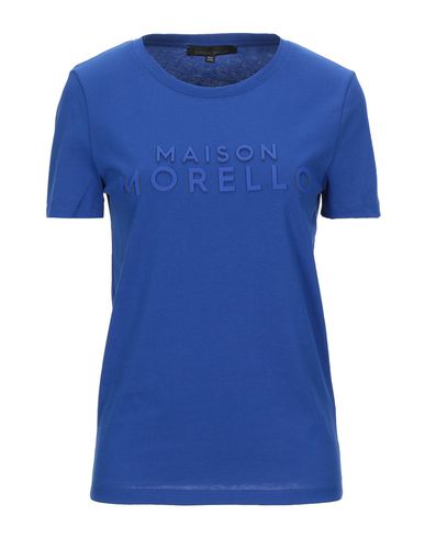 Woman T-shirt Blue Size S Cotton