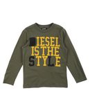 DIESEL Jungen 3-8 jahre T-shirts Farbe Milit�rgr�n Gr��e 2