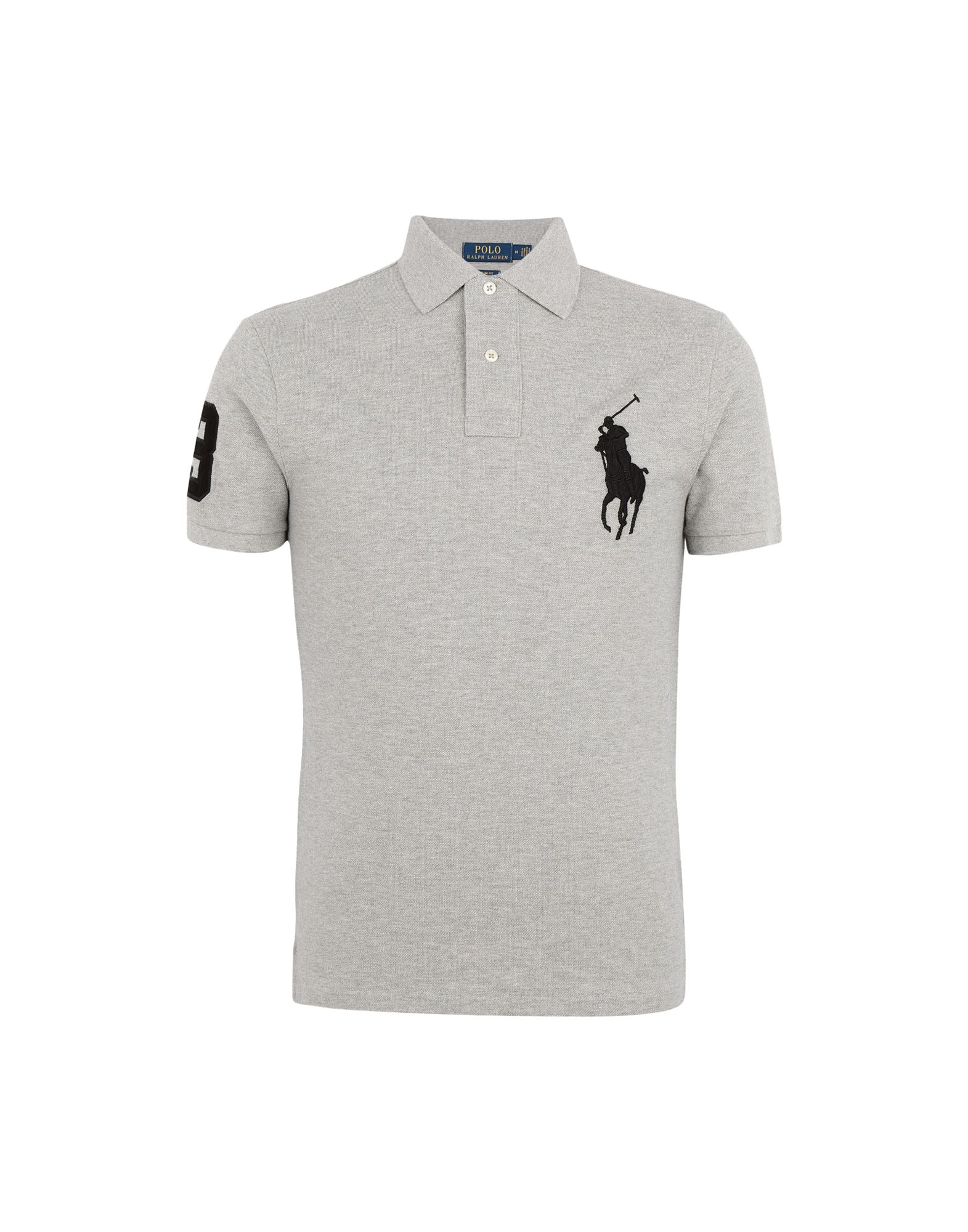 《セール開催中》POLO RALPH LAUREN メンズ ポロシャツ ライトグレー XS コットン 100% Slim Fit Mesh Polo Shirt