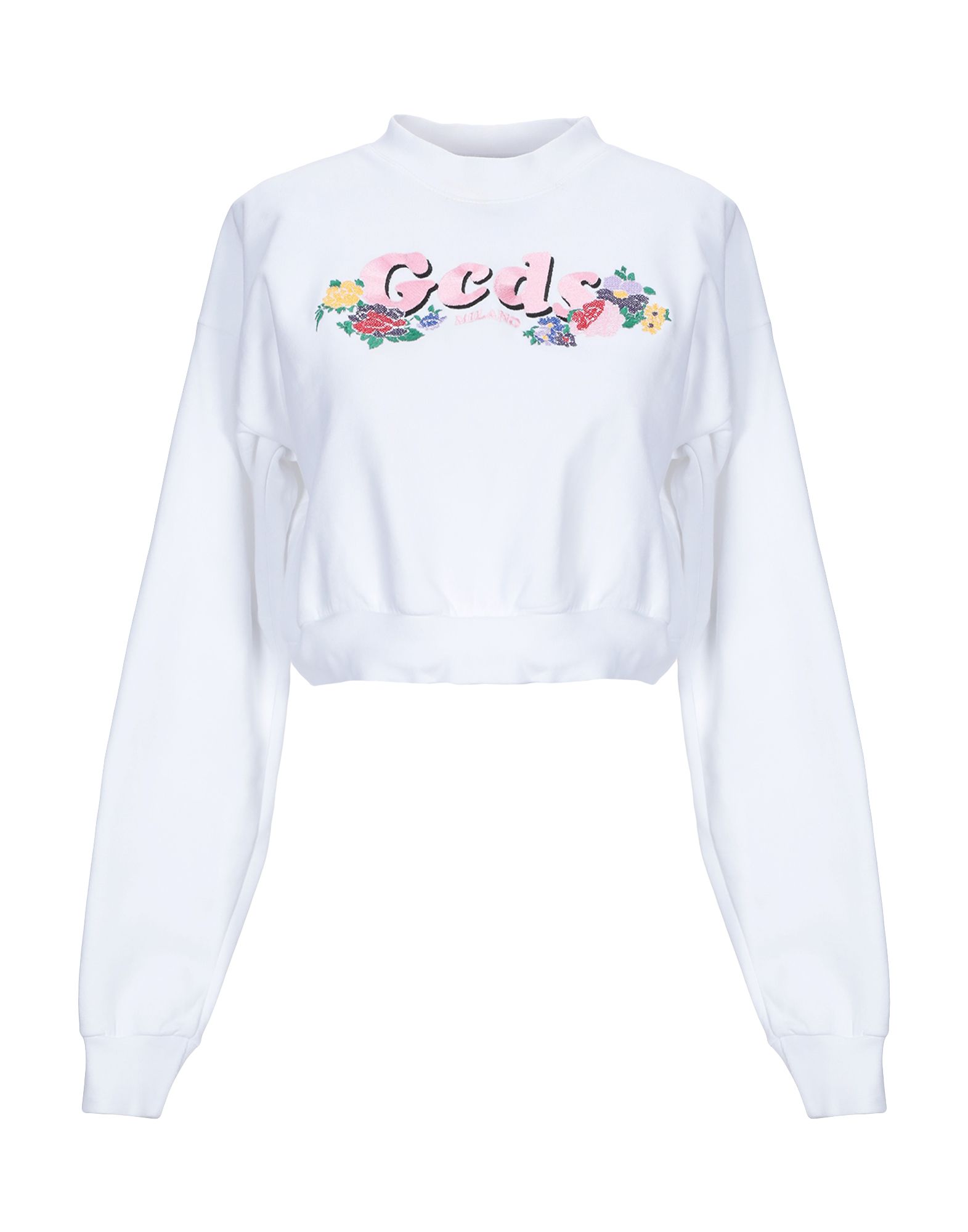 Shop Gcds Woman Sweatshirt White Size L Cotton