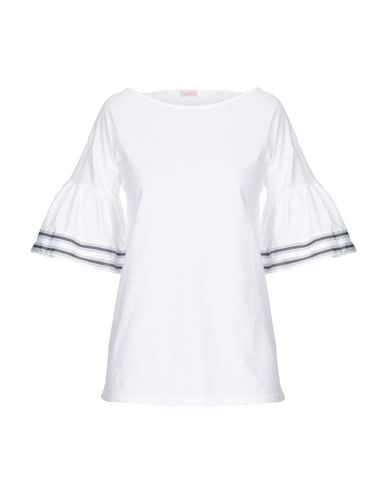 Woman T-shirt Light grey Size S Cotton