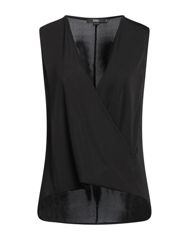 Seventy Sergio Tegon Woman Top Black Size 8 Polyester, Elastane