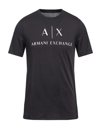 Armani Exchange Man T-shirt Lead Size M Cotton In Grey