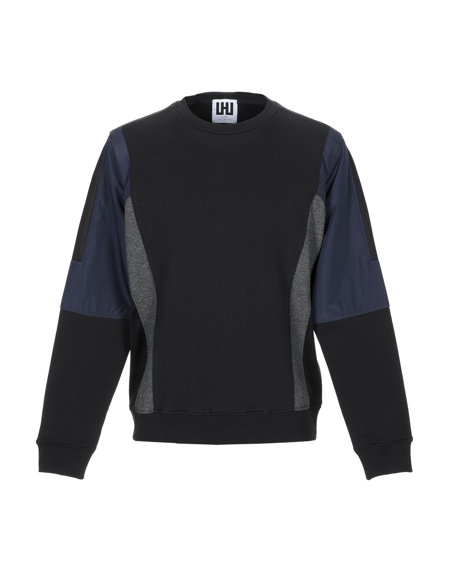 《セール開催中》LHU URBAN メンズ スウェットシャツ ブラック M コットン 100% / ポリエステル / レーヨン