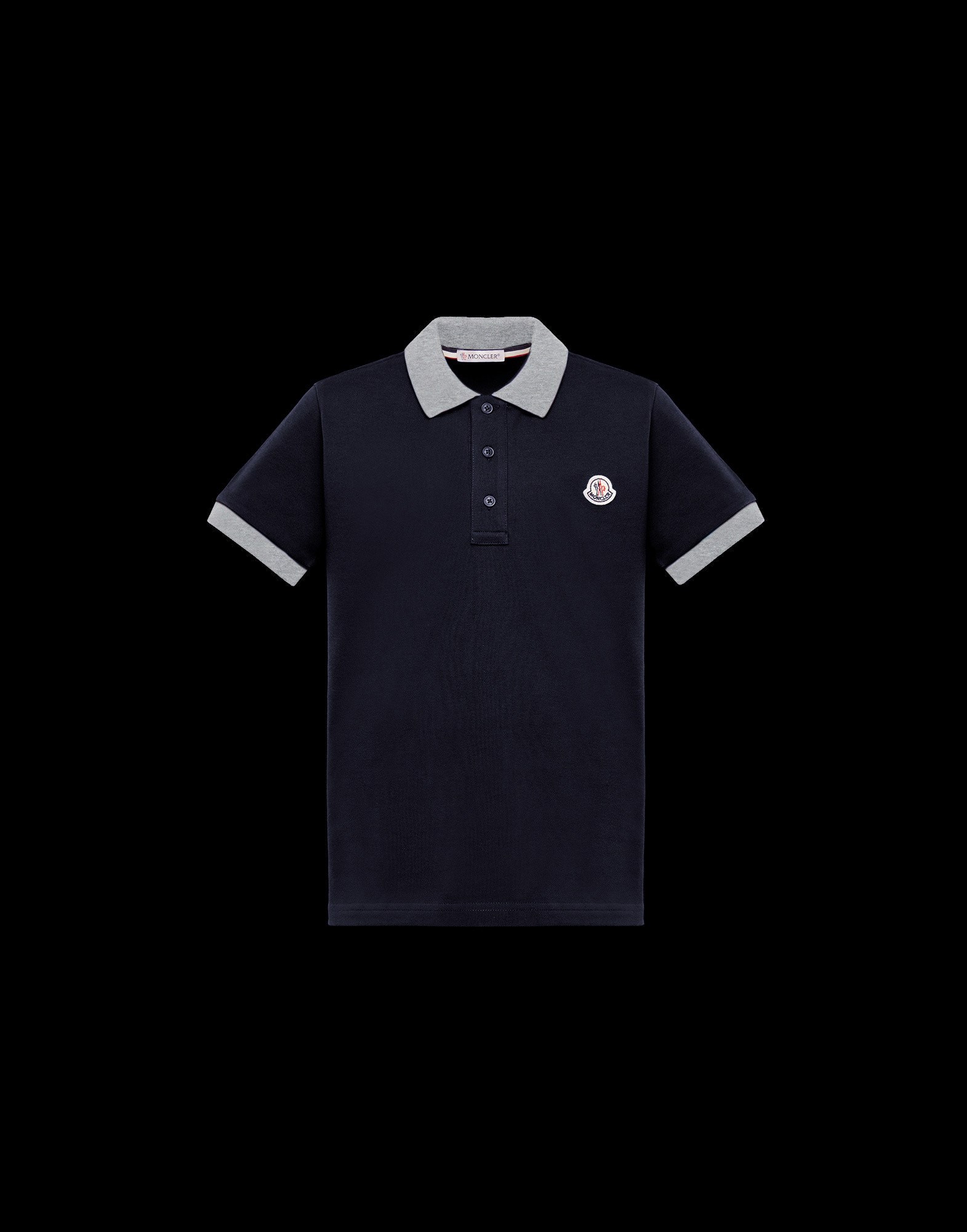 black moncler polo shirt