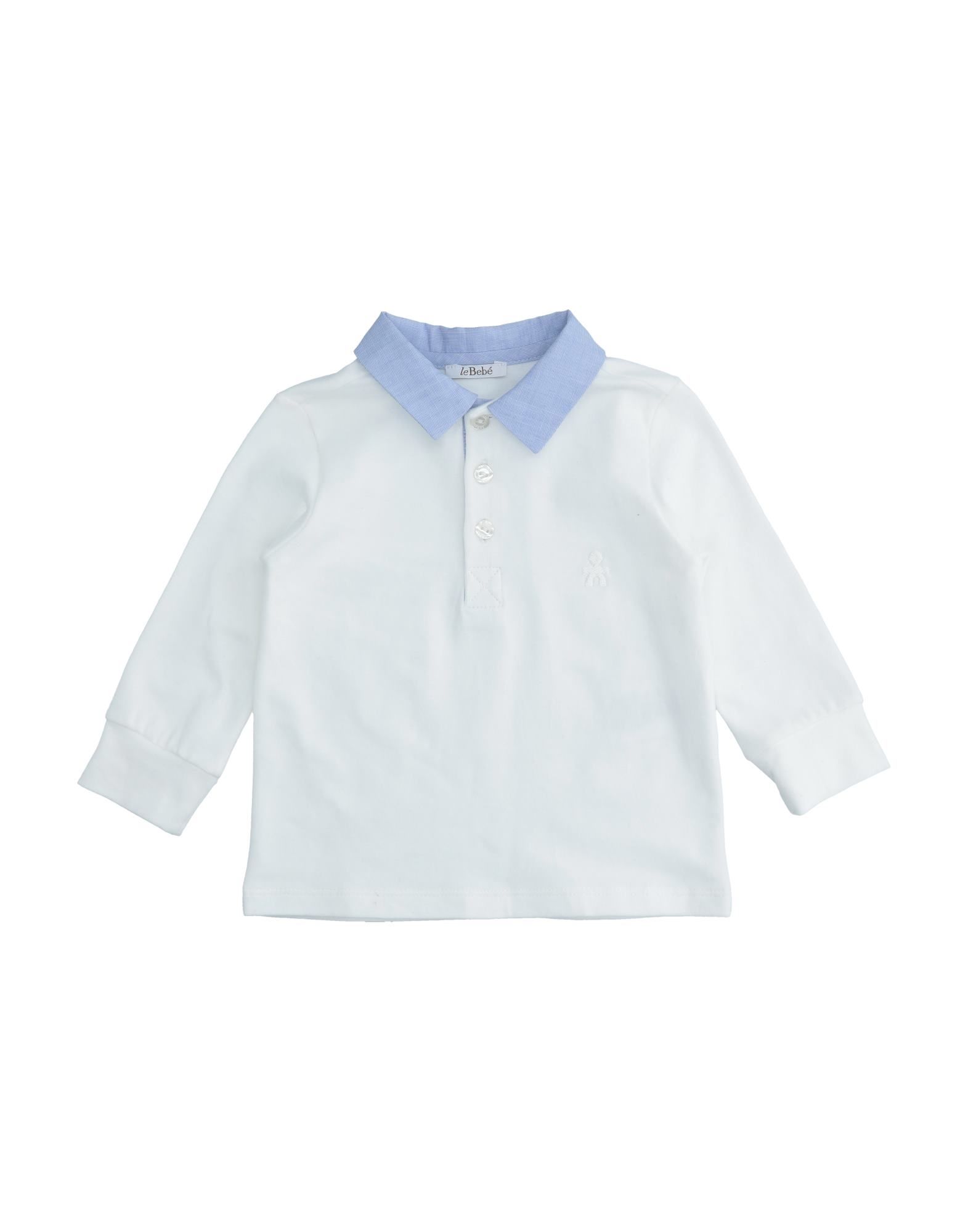 Shop Le Bebé Newborn Boy Polo Shirt White Size 3 Cotton, Elastane