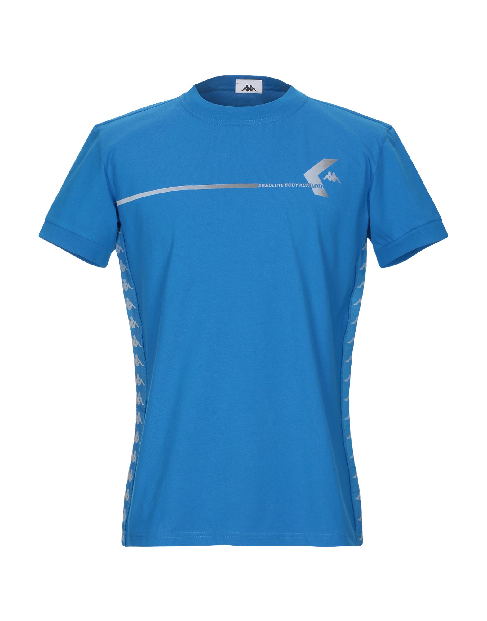Shop Kappa Kontroll Man T-shirt Azure Size S Cotton In Blue