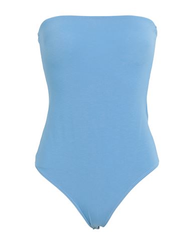 Twenty Easy By Kaos Woman Top Azure Size S Viscose, Elastane In Blue