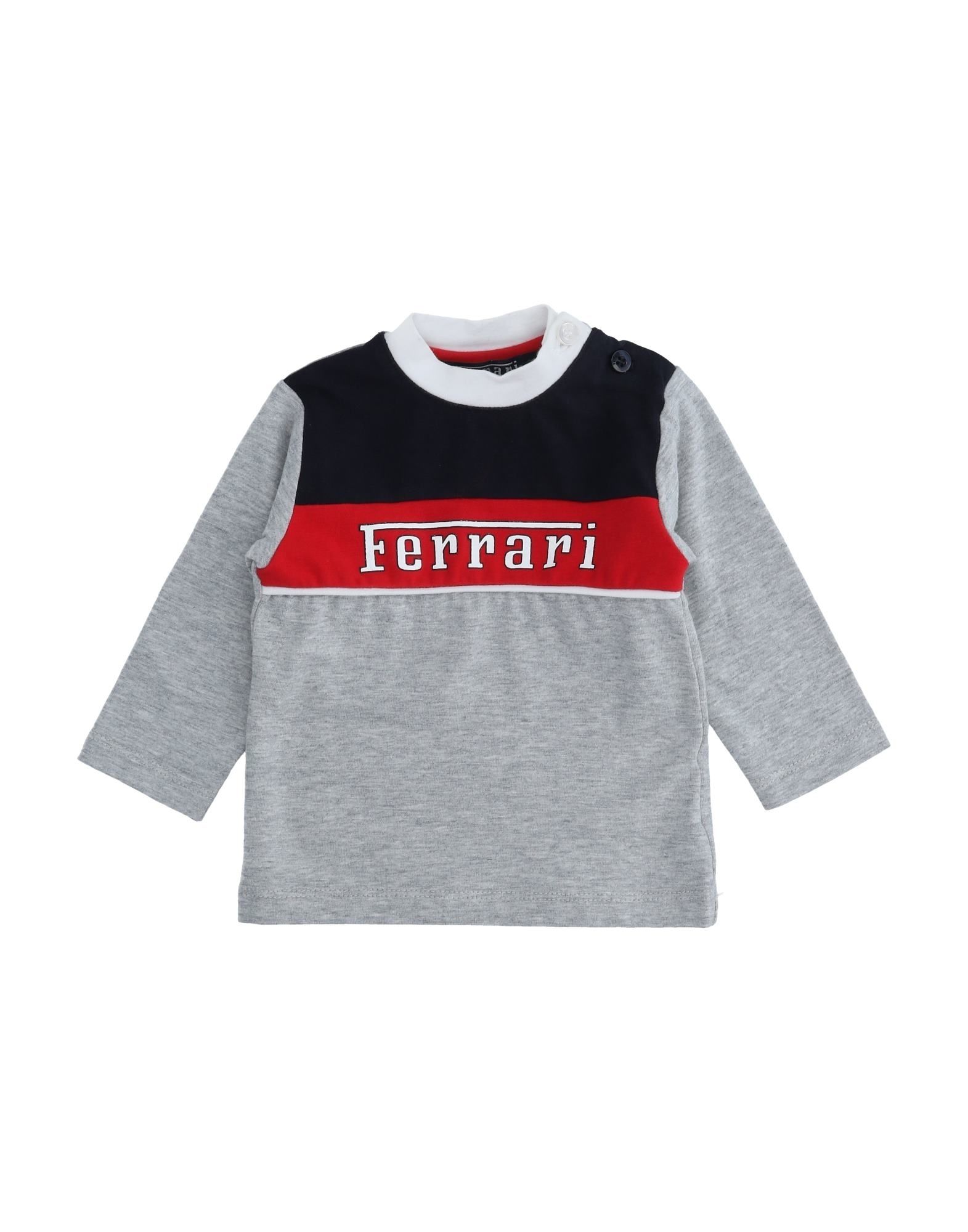 Ferrari Kids' T-shirts In Grey