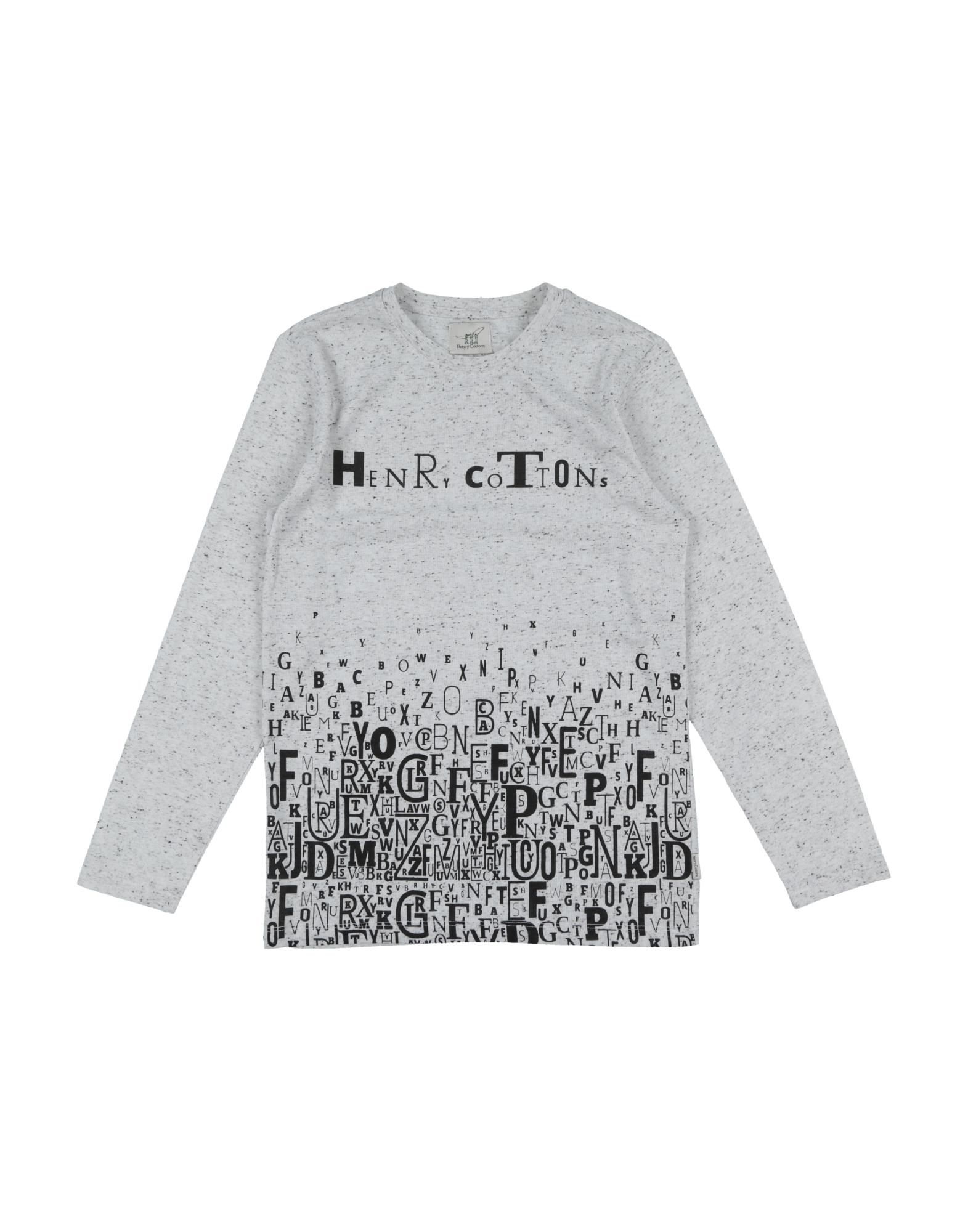 Henry Cotton's Kids' T-shirts In Light Grey