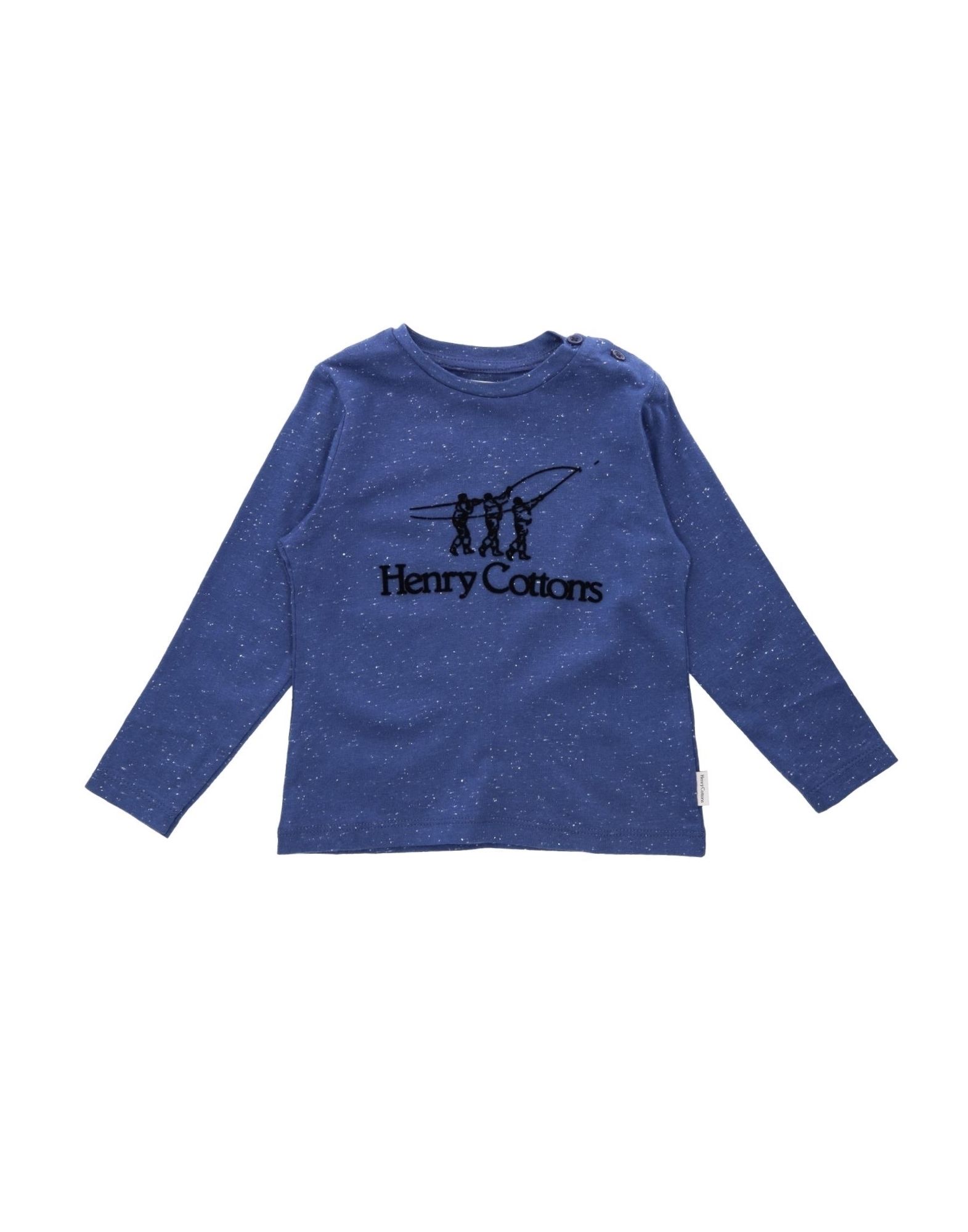 Henry Cotton's Kids' T-shirts In Slate Blue