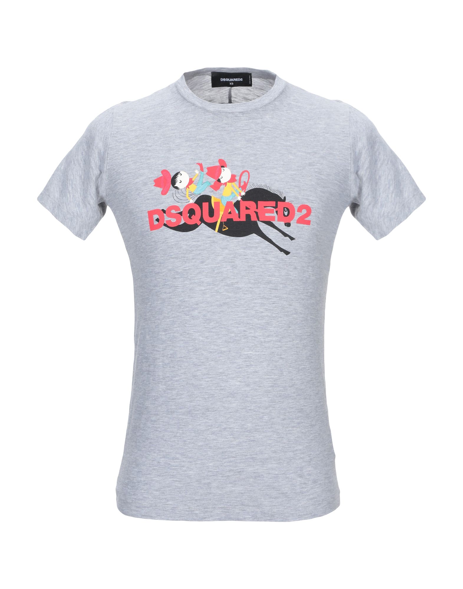Shop Dsquared2 Woman T-shirt Light Grey Size Xl Cotton, Viscose