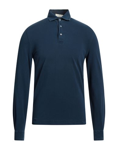 Panicale Man Polo Shirt Navy Blue Size 36 Cotton