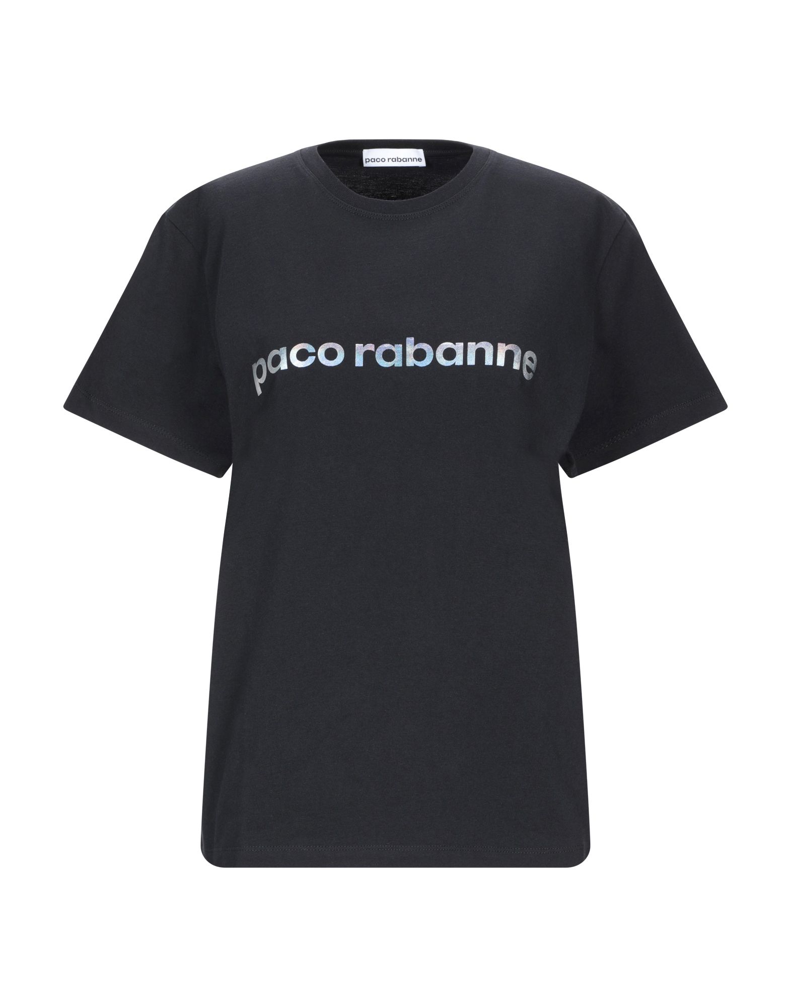 Shop Rabanne Woman T-shirt Black Size M Cotton