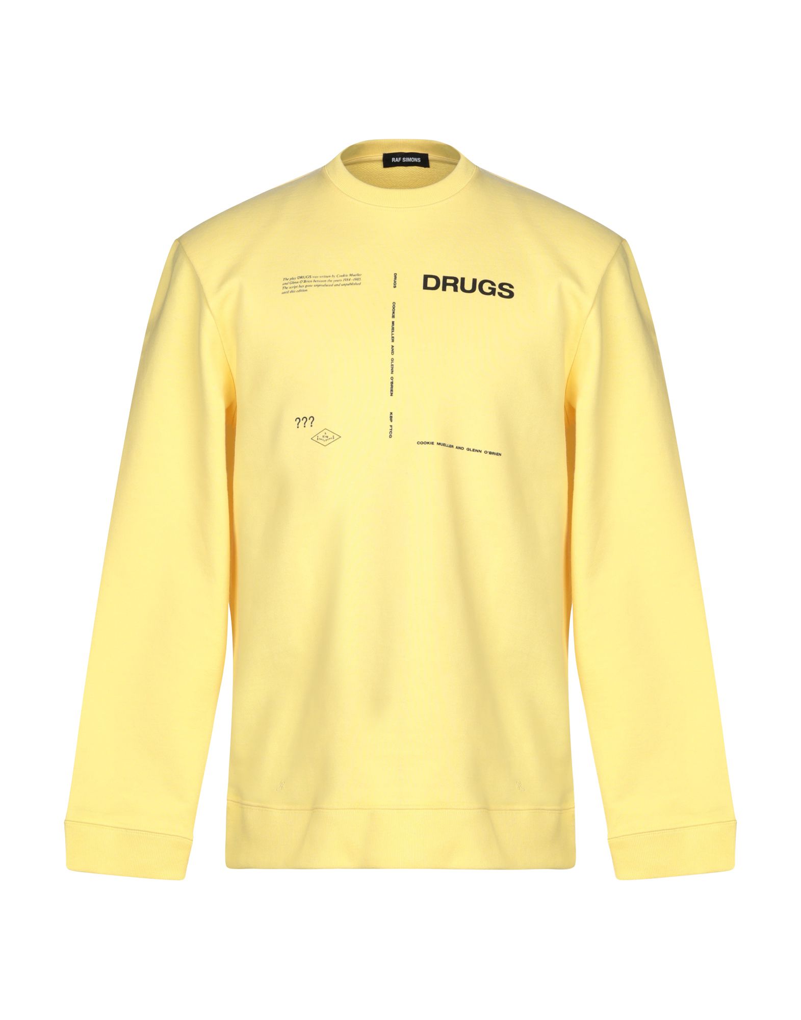 Raf Simons Drugs Printed Cotton Jersey Sweatshirt In Yellow | ModeSens