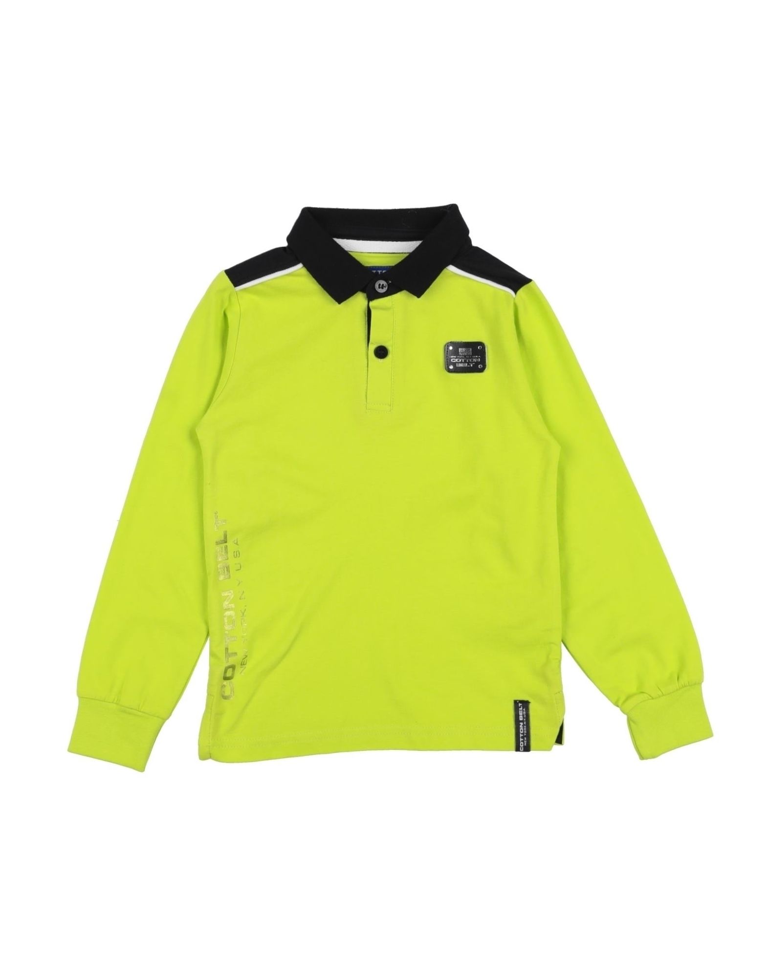 Cotton Belt Kids' Polo Shirts In Acid Green
