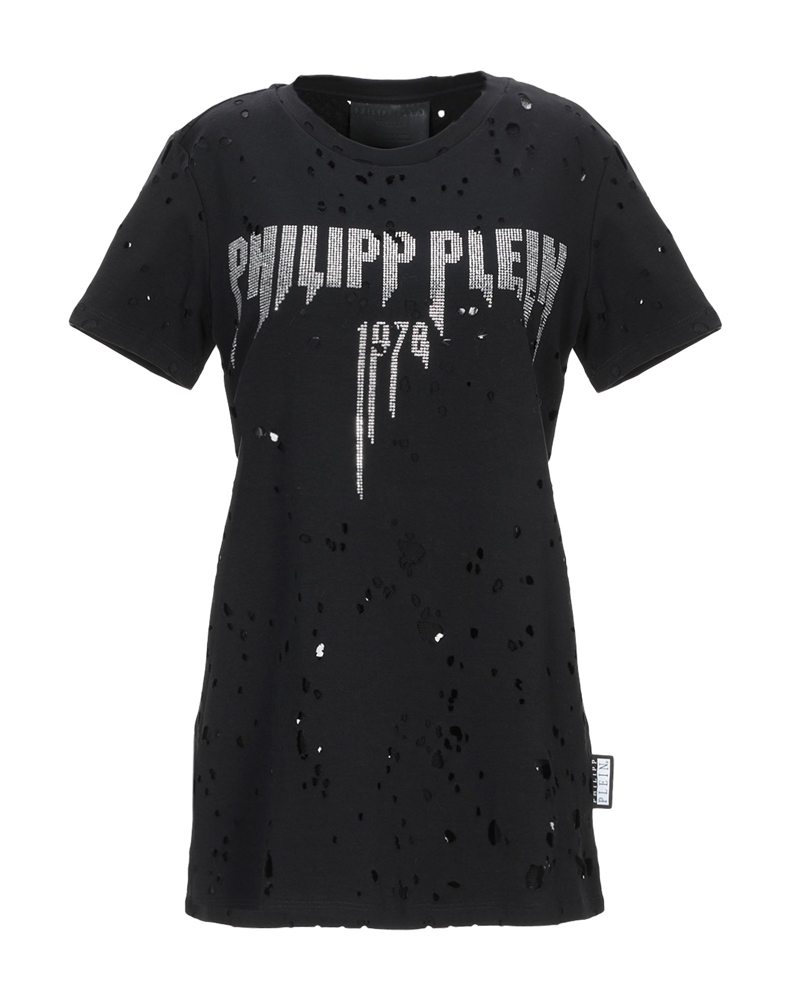 《送料無料》PHILIPP PLEIN レディース T シャツ ブラック M コットン 100%