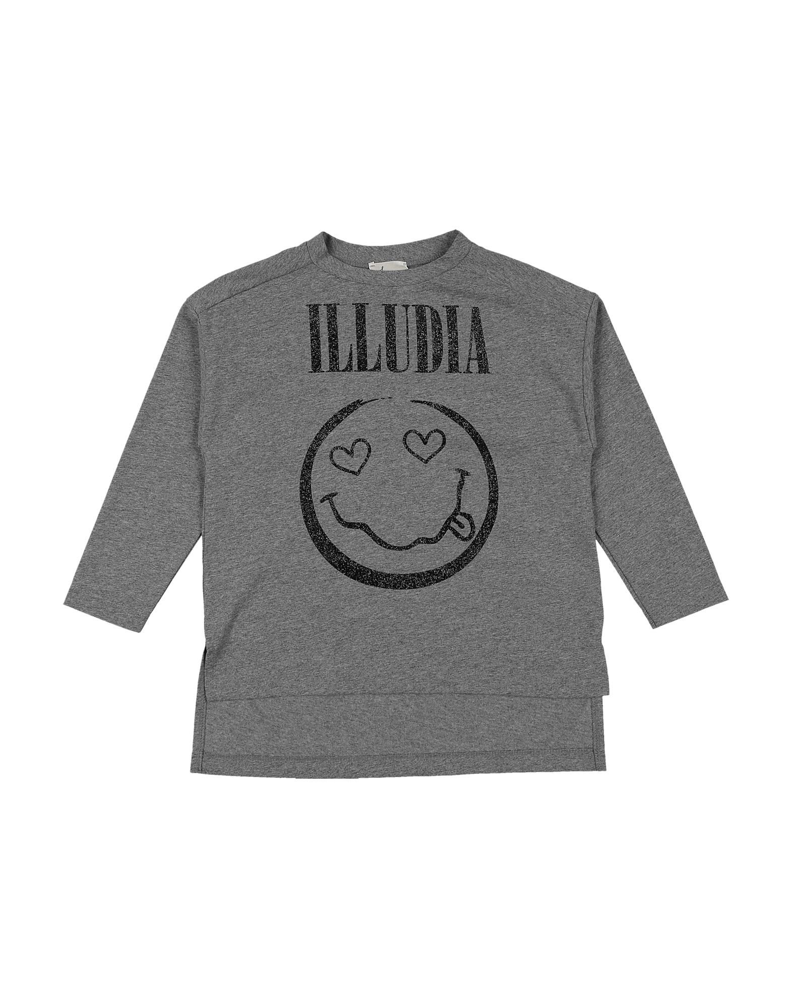 Illudia Kids' T-shirts In Grey