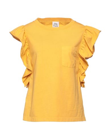 Attic And Barn Woman T-shirt Ocher Size XS Cotton