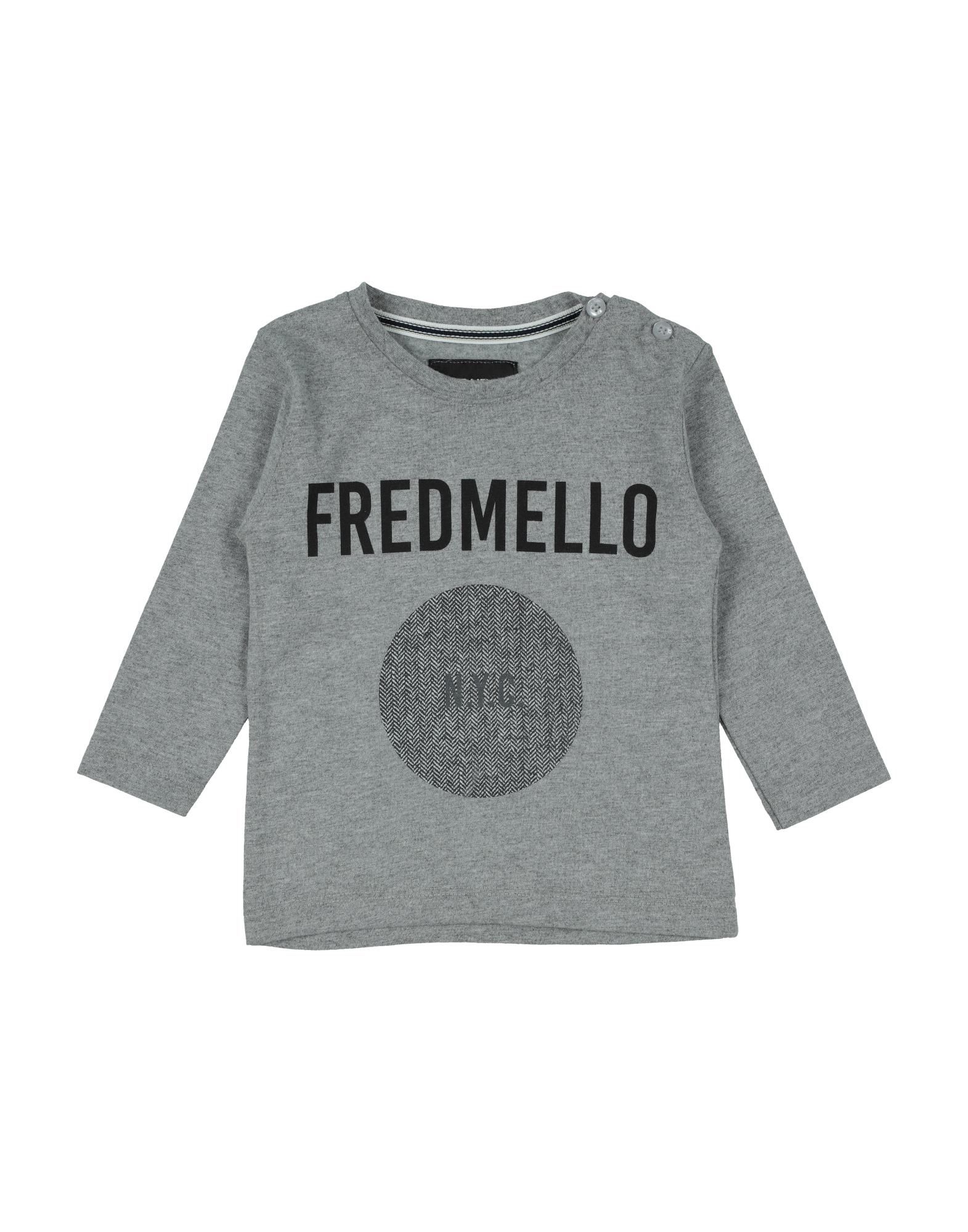 Fred Mello Kids' T-shirts In Grey