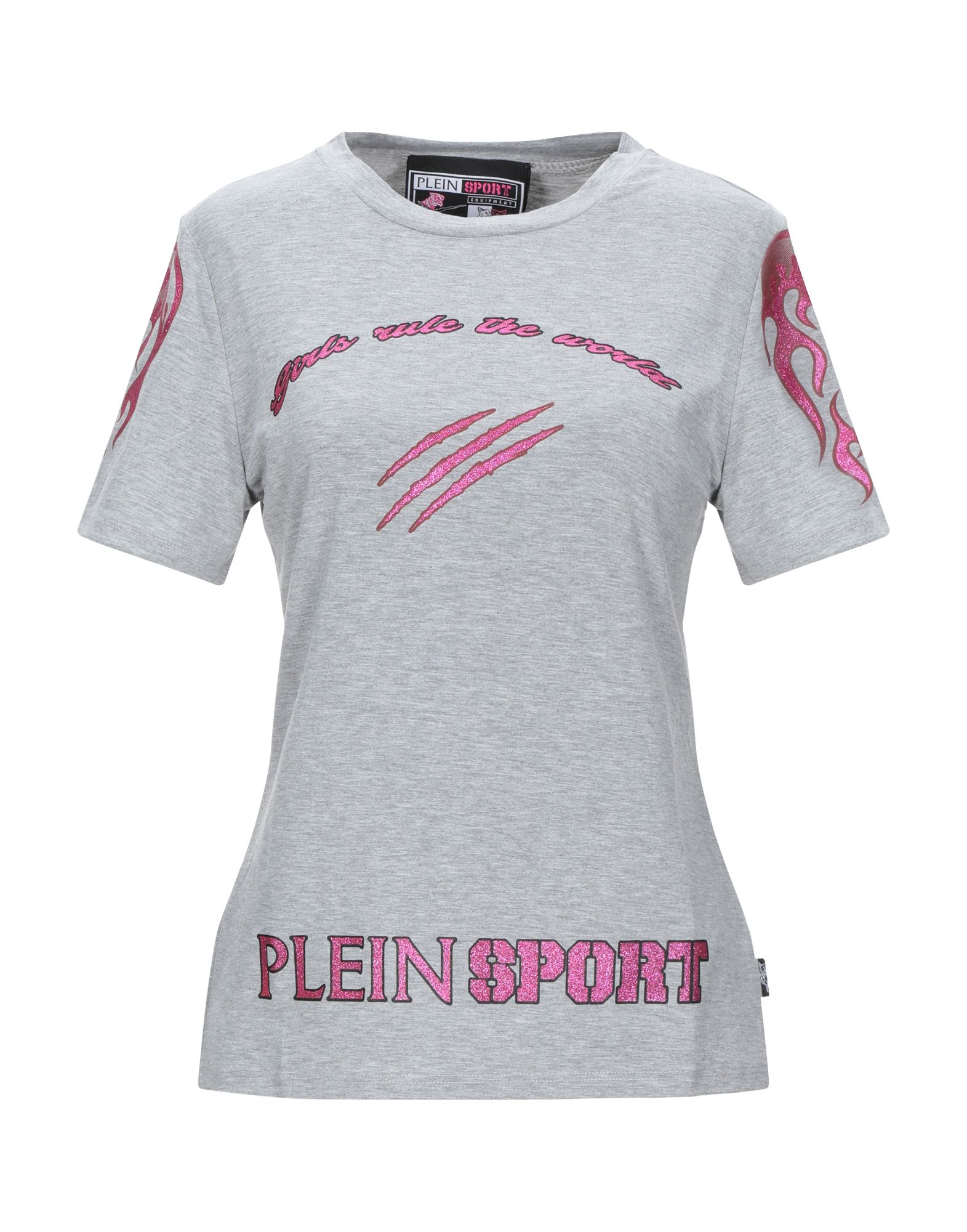 《セール開催中》PLEIN SPORT レディース T シャツ グレー XS ポリエステル 67% / レーヨン 33%