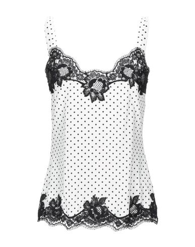 Dolce & Gabbana Woman Top White Size 2 Silk, Elastane In White