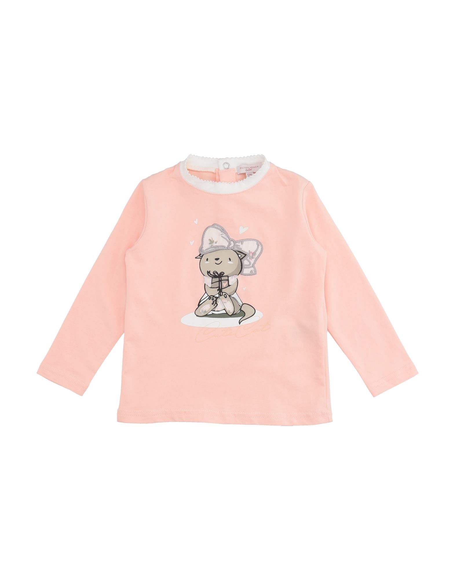 Silvian Heach Kids' T-shirts In Salmon Pink